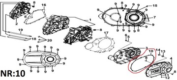 ПРОКЛАДКА ПРАВОЙ КРЫШКИ Quad TGB BLADE 425cc OEM!
