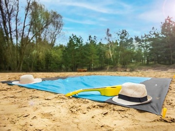 MATA PLAŻOWA PIKNIKOWA DUŻA WODOODPORNA Z IZOLACJĄ PODŁOŻA 200x210cm