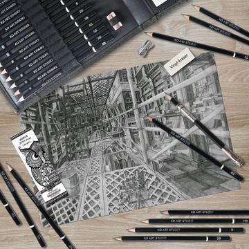 НАБОР ДЛЯ ЧИСЛЕНИЙ КАРАНДАШОМ SKETCHBOOK