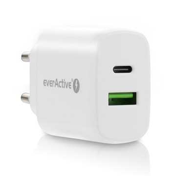 Мощное зарядное устройство FAST USB Блок питания USB-C PD QC PPS everActive 25 Вт