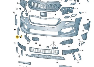 фото thumb №9, Skoda scala 2019 заглушка бампера фаркоп перед lf7a