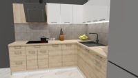 Набор кухонной мебели 2.40 Eco 240 БЕЛОЕ СТЕКЛО