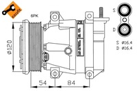 фото thumb №4, Компрессор кондиционера chevrolet aveo kalos lacetti nubira daewoo