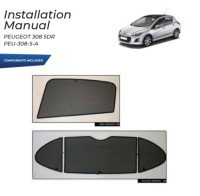 Шторки сонячні peugeot 308 5d 2008-13 захист шторка сонцезахисні Зі Шроту, фото thumb