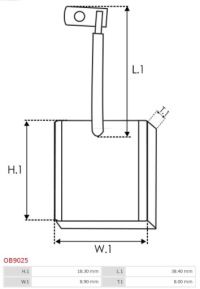 Купить Щетка угольная, генератор as-pl ob9025, фото thumb