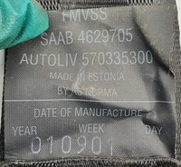 фото thumb №3, Pas безопасности левый задняя saab 9-3 93 cabrio