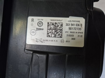 фото thumb №13, Лампа фара led ліва права vw passat b8 рестайлінг 3g1 3g1941035q оригінал