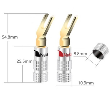 Акустический кабель Nakamichi 2x1,5 банановые лопатки 2м