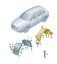 фото thumb №1, Подкрылок защита крыла задние правое audi q8 оригинал od aso