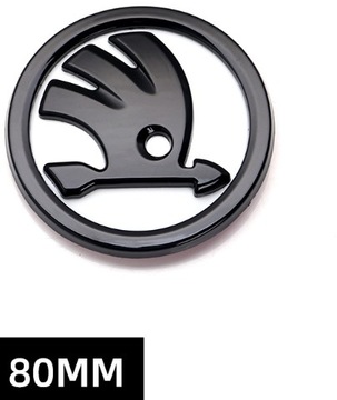 ЭМБЛЕМА SKODA ЛОГОТИП 80мм 90мм НА ОТКРЫТКУ КАПОТА