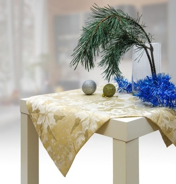 Дорожка для стола Cream Ecru ekri gold Christmas Eve 90X100