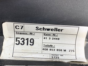 фото thumb №11, 4g8853860 планка накладка порогова права audi a7 4g c7 s line z7s