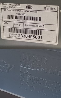 фото thumb №9, Mini cooper f56 jcw спойлер накладка бампера перед 7360737