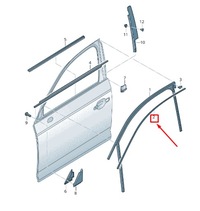 фото thumb №1, Audi q5 fy передня частина правий door window guide trim смуга 80a837644h