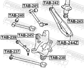 фото thumb №3, Втулка важеля tab-240 febest lexus gs is ii iii
