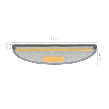 vidaXL Заглушки для лестниц 15 шт. 65 x 24 x 4 см Светло-серые