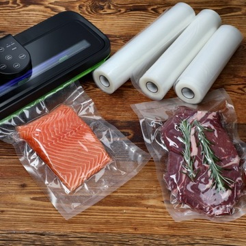 Фольга с накаткой в ​​рукаве для вакуумного упаковщика, рулон 25 х 600см.