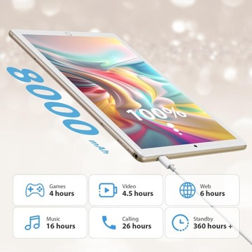 Планшет 10,1 дюйма, восьмиядерный процессор, 4 ГБ, 64 ГБ, Android 12.0, 4G LTE, Wi-Fi-клавиатура