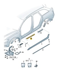 фото thumb №1, Молдинг порог надпись allroad перед левая a6 c7 aso