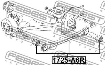 фото thumb №2, Рычаг зад поперечный 1725-a6r febest audi