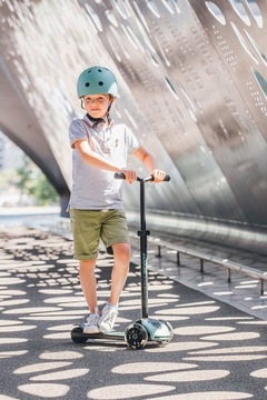 SCOOTANDRIDE ZESTAW Forest HULAJNOGA Składana + KASK z LED S do M 5L+