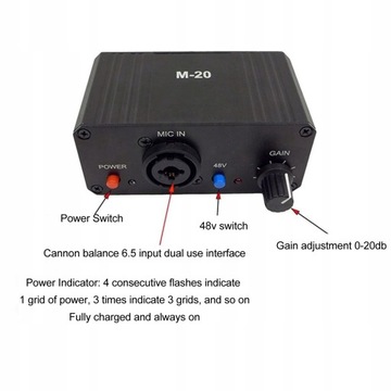 XLR МИКРОФОННЫЙ ПРЕДУСИЛИТЕЛЬ НИЗКИЙ ШУМ 27 ДБ