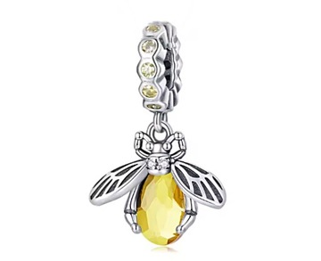CHARMS ZAWIESZKA PSZCZOŁA CHARMS CHARMS PSZCZÓŁKA SREBRO 925 CYRKONIA