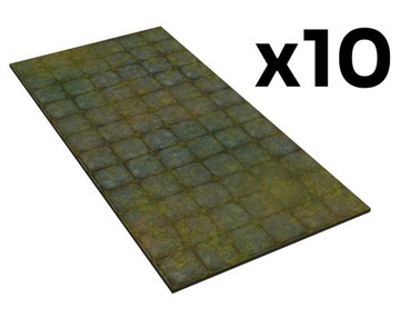 10 РЕЗИНОВЫХ ЗОН ДЛЯ WARHAMMER 40K — ПОДВОДНАЯ ПЛОЩАДЬ — 30,5X15 СМ