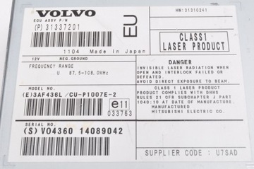 фото thumb №6, Volvo c30 s40 c70 v50 зчитувач дисків навігації 31337201