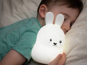 Ночной светильник SOFT RABBIT для детей, красочный СИЛИКОНОВЫЙ RGB светодиодный пульт дистанционного управления
