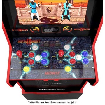 Mortal Kombat II Machine Ретро аркадная консоль, большая стоячая аркада1UP, 12 игр