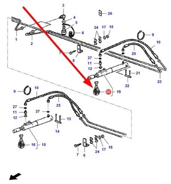 LA322542800 Uszczelniacze siłownika w. nagarniacza