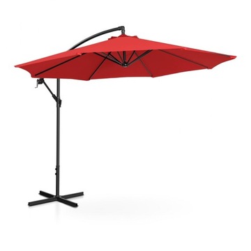 DUŻY PARASOL OGRODOWY NA WYSIĘGNIKU Z KORBĄ 300cm