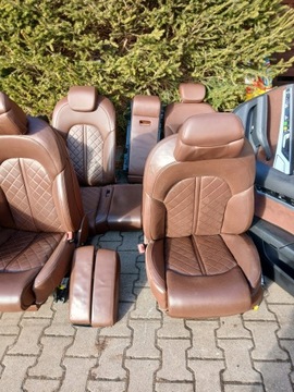 фото thumb №9, Сиденья audi s8 a8 2016 рестайлинг коричневая кожа карбон 4h d4