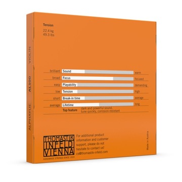 Струны для скрипки Thomastik Alphayue AL100 4/4