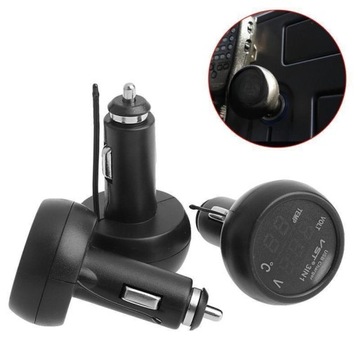фото thumb №5, Гнездо зарядным устройством автомобильной 12-24v з порт usb / вольтметр / термометр do автомобиля t