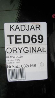 фото thumb №8, Renault kadjar кришка багажника багажника ted69 14-