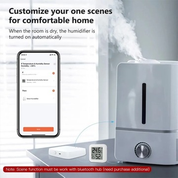Czujnik temperatury, wilgotności Tuya THB1 łączność z bluetooth