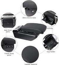 фото thumb №6, Подлокотник консоль средняя do golfa 6 mk6 2008-2013 с 3 portami usb