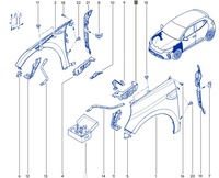 фото thumb №11, Кронштейн крыла левый перед renault clio v 641357564r