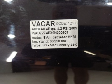 фото thumb №11, Двері правий зад задні audi a8 d3 довгий lz9x