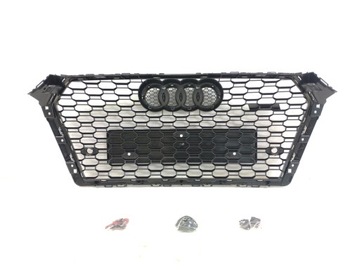 фото thumb №11, Rs4 решітка радіатора бампера решітка радіатор audi a4 b9 2015-19 s-line pdc срібний