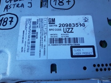 фото thumb №7, Радио cd 20983513 opel astra j iv