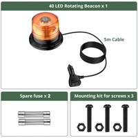 фото thumb №14, Лампа попереджувальна strobo kogut led 12-24v магніт 40 led