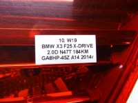 Фара ліва лівий задній задня w кришці  7217309 bmw x3 f25 Ціна, фото thumb