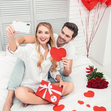 Наклейки ко Дню святого Валентина BE MY VALENTINE fi55 48 шт.