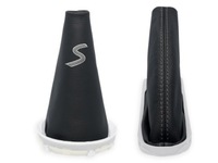 фото thumb №1, Mini cooper s r56 2006-2013 комплект чохли важеля czarna шкіра вишивка szary