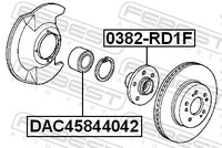 фото thumb №3, Подшипник ступицы колёса dac45844042 febest acura honda