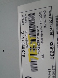 фото thumb №4, Радио skoda fabia ii swing 5j0035161c оригинал