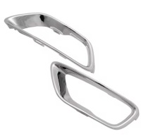 Jeep grand cherokee wk2 2017-2021 рамка решітка радіатора протитуманної фари хром ліва + права Доставка, фото thumb